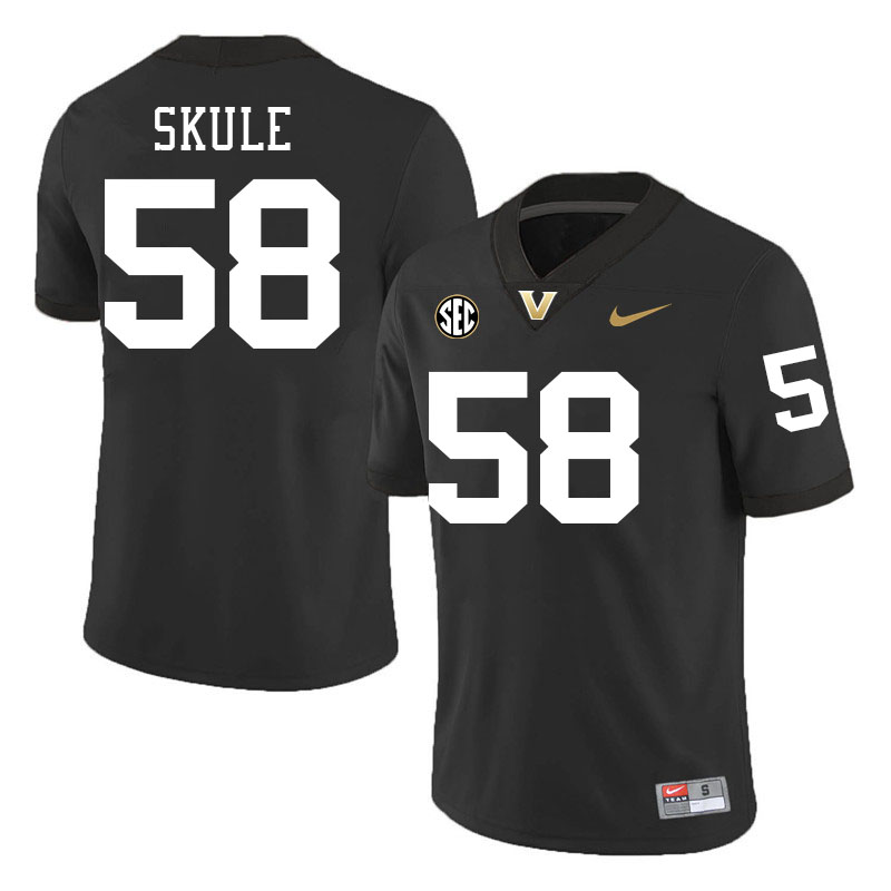 Justin Skule Jersey,Vanderbilt Commodores #58 Justin Skule Football Jersey,Uniforms-Black